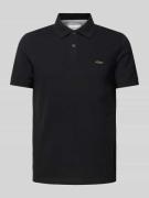 s.Oliver RED LABEL Poloshirt mit Label-Stitching in Black, Größe L