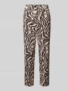 JOOP! Stoffhose mit Animal-Print in Beige, Größe 34