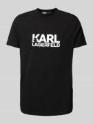 Karl Lagerfeld T-Shirt mit Label-Print in Black, Größe L