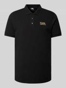 Karl Lagerfeld Poloshirt mit Logo-Print in Gold, Größe S