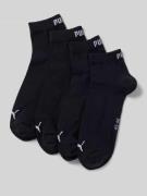 Puma Socken mit Label-Schriftzug im 4er-Pack in Black, Größe 39-42