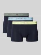 Tommy Hilfiger Trunks mit elastischem Logo-Bund im 3er-Pack in Dunkelb...