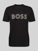 BOSS Green T-Shirt mit Label-Print in Black, Größe L