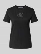 Calvin Klein Jeans T-Shirt mit Label-Print in Black, Größe S