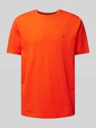 Fynch-Hatton T-Shirt mit Logo-Stitching in Orange, Größe L