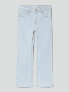 Mango Flared Cut Jeans mit Knopfleiste in Hellblau, Größe 164