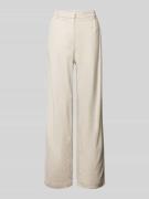 Object Wide Leg Stoffhose mit Webmuster Modell 'LIVA LO' in Beige, Grö...