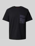 HUGO T-Shirt mit Label-Patch Modell 'Dabieno' in Black, Größe L