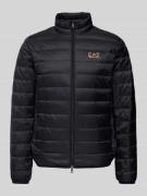 EA7 Emporio Armani Steppjacke mit Label-Print in Black, Größe L