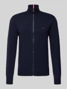 Tommy Hilfiger Strickjacke mit Label-Stitching in Marine, Größe L