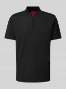 HUGO Regular Fit Poloshirt mit Label-Detail Modell 'Dekok' in Black, G...