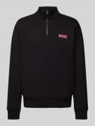 HUGO Sweatshirt mit Stehkragen Modell 'Diqiele' in Black, Größe S