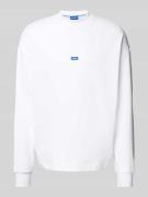 Hugo Blue Sweatshirt mit Stehkragen Modell 'Nedro' in Weiss, Größe S