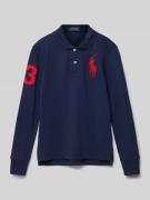 Polo Ralph Lauren Kids Slim Fit Poloshirt mit Logo-Stitching in Marine...