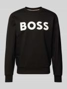 BOSS Sweatshirt mit Label-Print Modell 'Soleri' in Black, Größe L