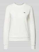 Lacoste Sport Sweatshirt mit Logo-Stitching in Offwhite, Größe 34