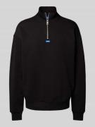 Hugo Blue Sweatshirt mit Stehkragen Modell 'Neeler' in Black, Größe L