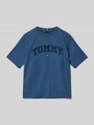 Tommy Hilfiger Teens T-Shirt mit Rundhalsausschnitt in Rauchblau, Größ...