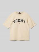 Tommy Hilfiger Teens T-Shirt mit Rundhalsausschnitt in Beige, Größe 14...