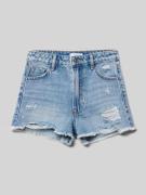 Mango Jeansshorts im Destroyed-Look in Blau, Größe 140