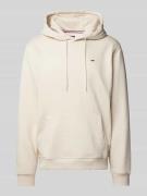 Tommy Jeans Regular Fit Hoodie mit Label-Stitching in Beige, Größe L