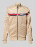 Guess Activewear Sweatjacke mit Label-Stitching Modell 'KORBIN' in Bei...