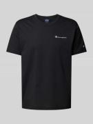 CHAMPION T-Shirt mit Logo-Stitching in Black, Größe L