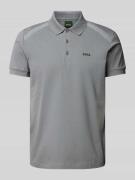 BOSS Green Poloshirt mit Label-Print Modell 'Paddy' in Anthrazit, Größ...