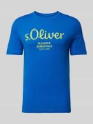 s.Oliver RED LABEL T-Shirt mit Rundhalsausschnitt in Ocean, Größe L