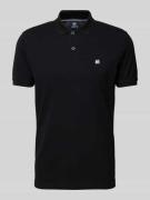 Lerros Slim Fit Poloshirt mit Logo-Stitching in Black, Größe XXL