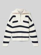 Tommy Hilfiger Teens Strickpullover mit Stehkragen in Ecru, Größe 128