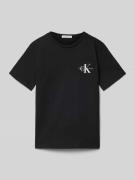 Calvin Klein Jeans T-Shirt mit Label-Print in Black, Größe 140