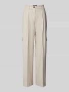 Marc Cain Wide Leg Stoffhose mit Bundfalten in Sand, Größe 36