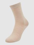 Falke Socken mit Label-Schriftzug Modell 'SOFTMERINO' in Beige Melange...