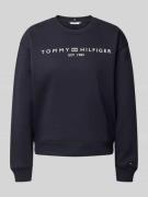 Tommy Hilfiger Sweatshirt mit Label-Stitching in Marine, Größe L