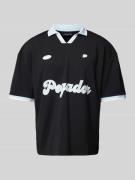 Pegador Regular Fit Poloshirt mit Label-Print in Black, Größe XS