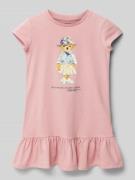 Polo Ralph Lauren Kids Kleid mit Motiv- und Label-Print in Rosa, Größe...