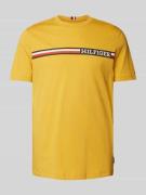 Tommy Hilfiger T-Shirt mit Label-Print in Gelb, Größe L