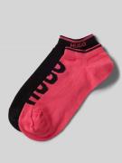 HUGO Sneakersocken mit Label-Print im 2er-Pack in Pink, Größe 35-38