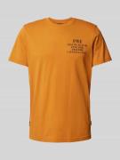 PME Legend T-Shirt mit Statement- und Label-Print in Orange, Größe M