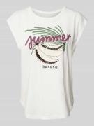 Lieblingsstück T-Shirt mit Kappärmeln Modell 'Cathalin' in Offwhite, G...