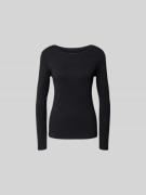 Juvia Longsleeve mit Rundhalsausschnitt in Black, Größe L