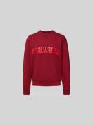 Dsquared2 Sweatshirt mit Label-Print in Bordeaux, Größe L