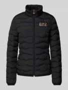 EA7 Emporio Armani Steppjacke mit Label-Print in Black, Größe XS