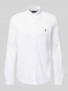 POLO RALPH LAUREN Slim Fit Freizeithemd mit Logo-Stitching in Weiss, G...