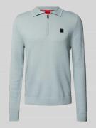 HUGO Regular Fit Poloshirt mit Strukturmuster Modell 'Sastoon' in Mint...