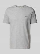 Gant T-Shirt mit Label-Stitching Modell 'SHIELD' in Mittelgrau Melange...