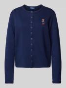 POLO RALPH LAUREN Strickcardigan mit Label-Motiv-Stitching in Marine, ...