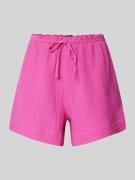 Gina Tricot Flared Shorts mit Strukturmuster Modell 'Gauze' in Pink, G...