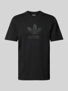 adidas Originals T-Shirt mit Label-Print in Black, Größe S